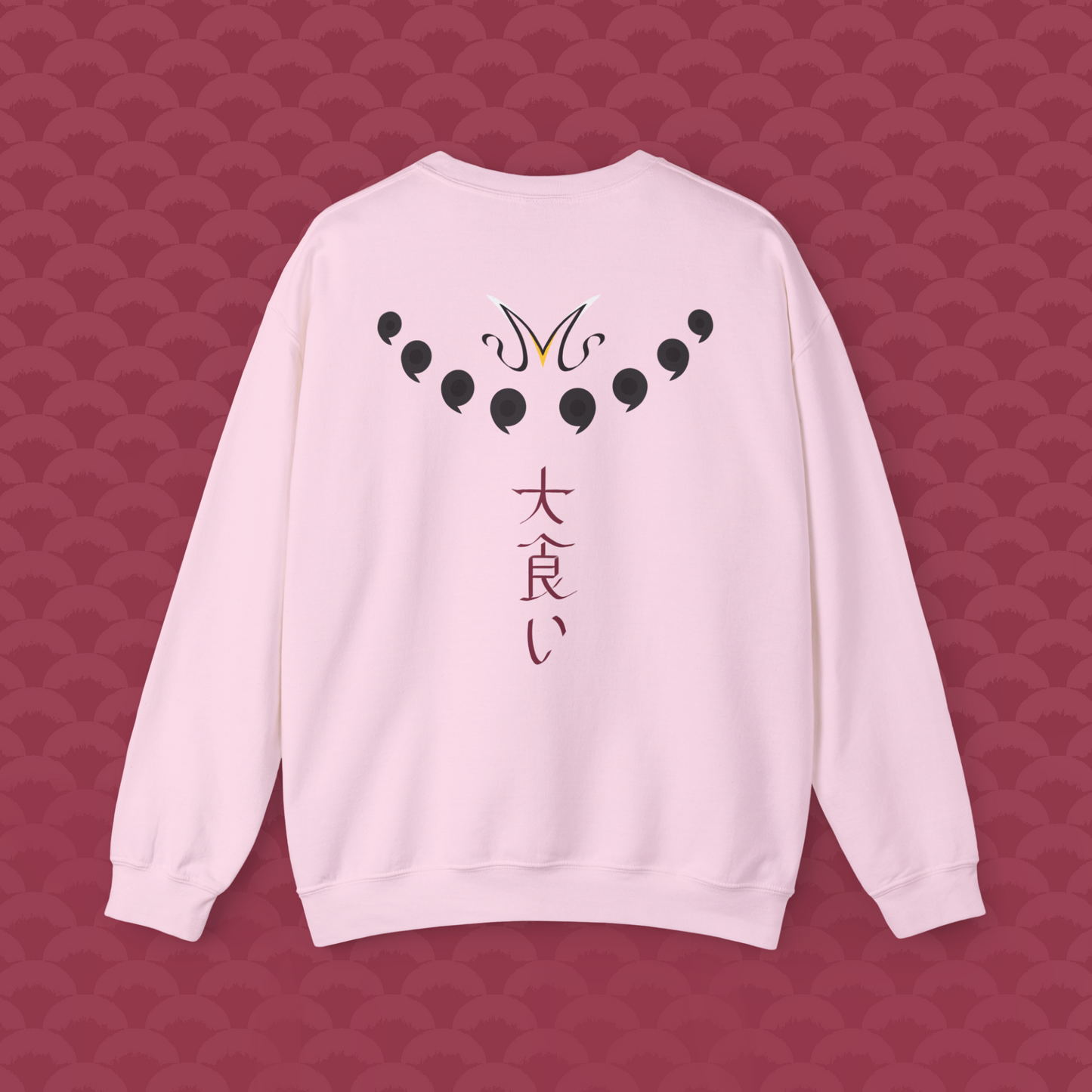 Sudadera Caos Inocente, variante "Chicle" Rosa pastel, de espalda