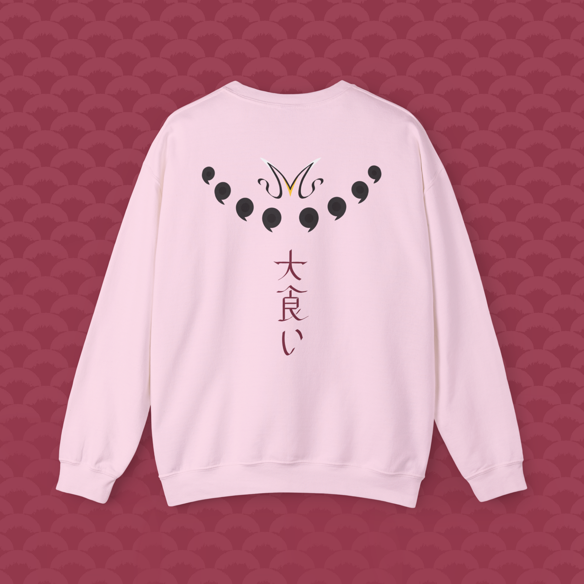 Sudadera Caos Inocente, variante "Chicle" Rosa claro, de espalda