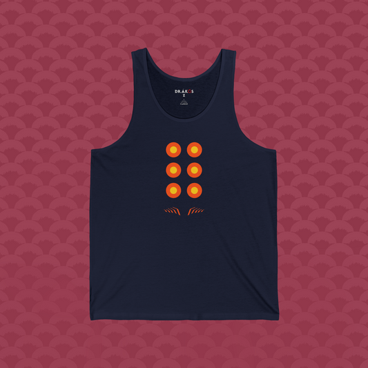 Tank-Top El Monasterio, variante azul marino "Fuerza" de frente