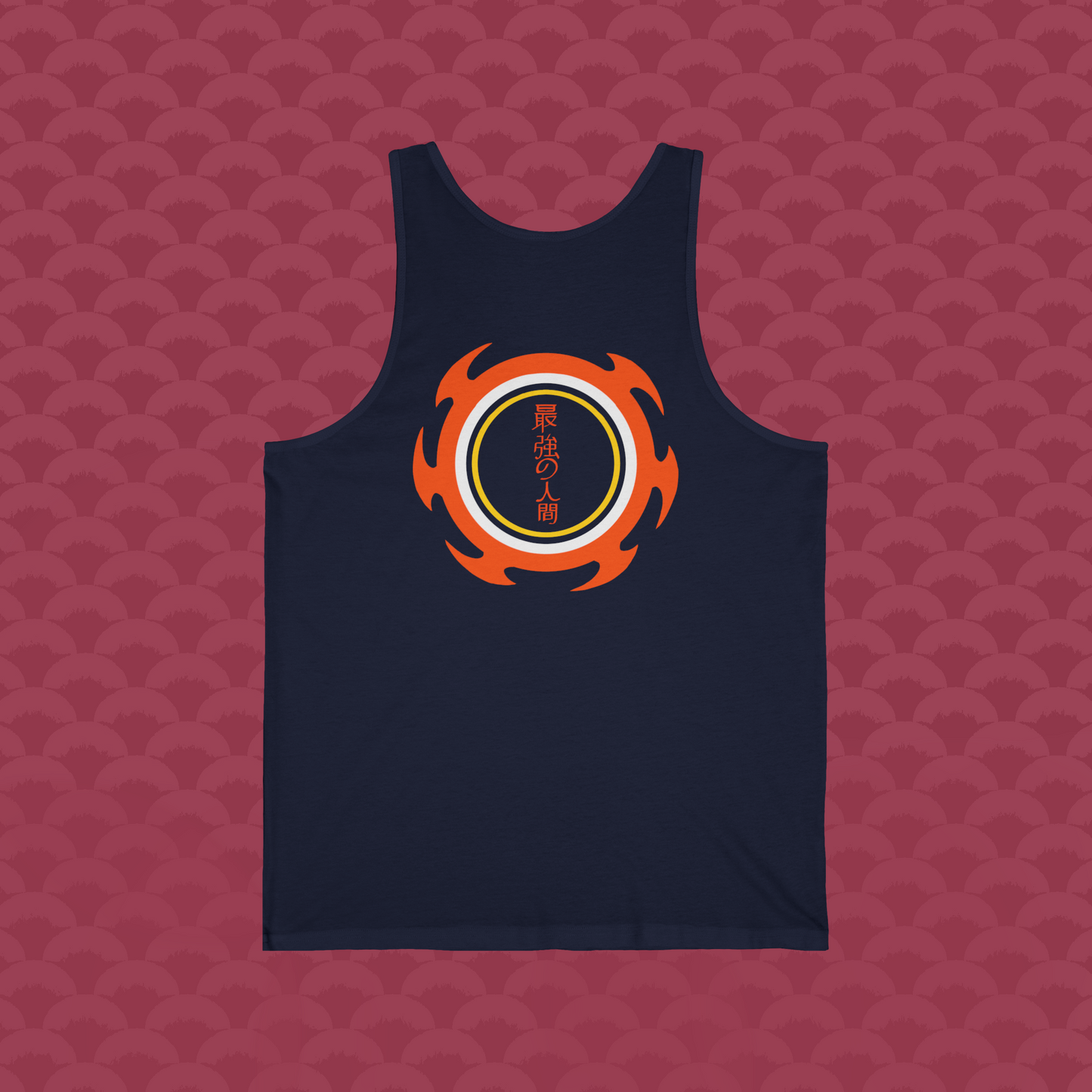 Tank-Top El Monasterio, variante azul marino "Fuerza" de espalda