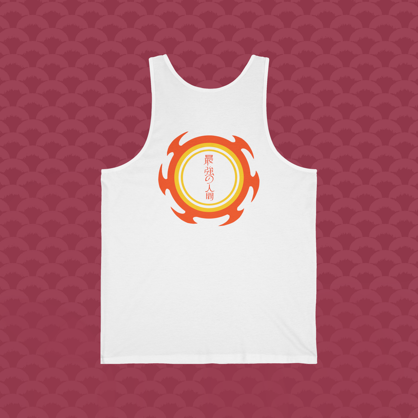 Tank-Top El Monasterio, variante blanca "Lealtad" de espalda