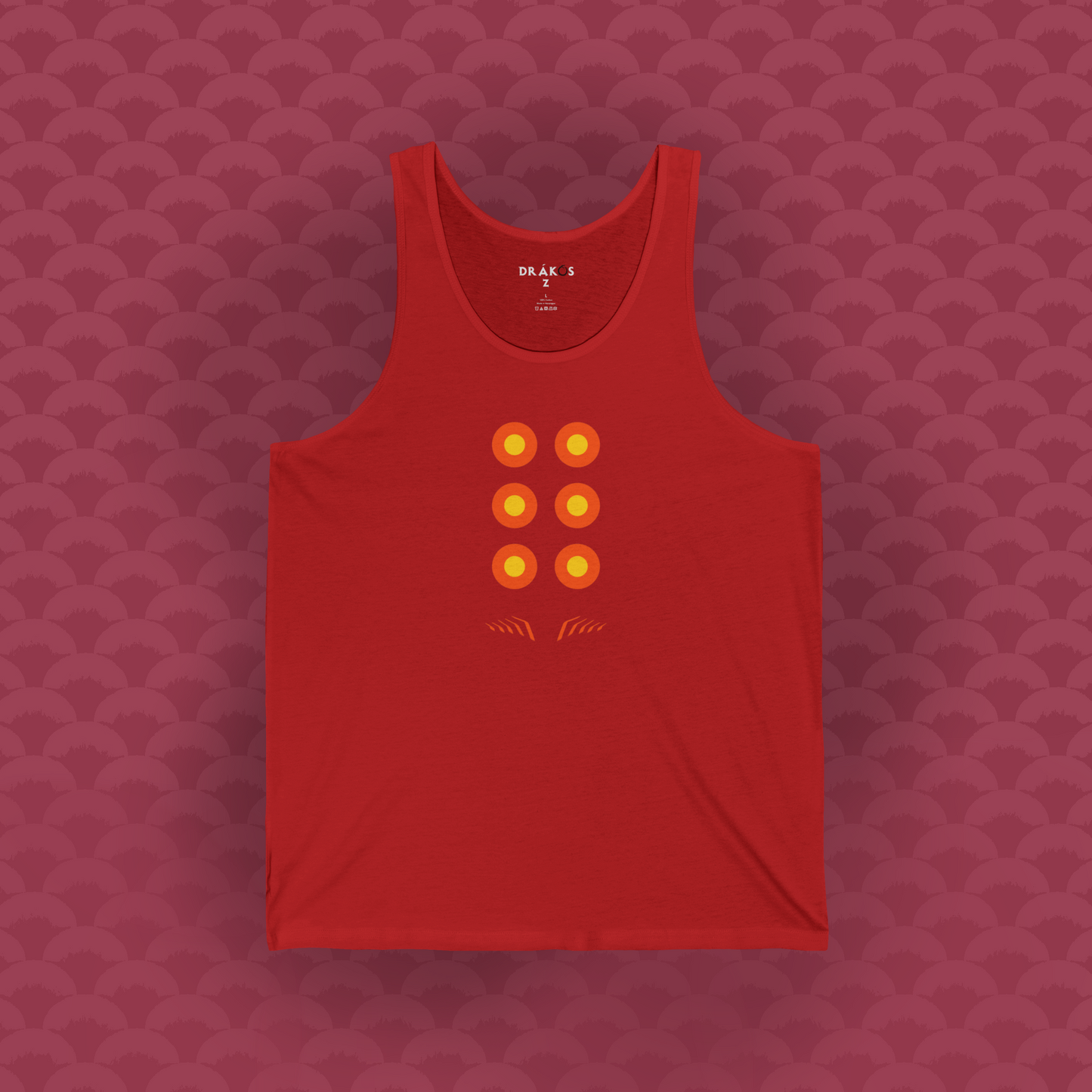 Tank-Top El Monasterio, variante roja "Pasión" de frente