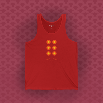 Tank-Top El Monasterio, variante roja "Pasión" de frente