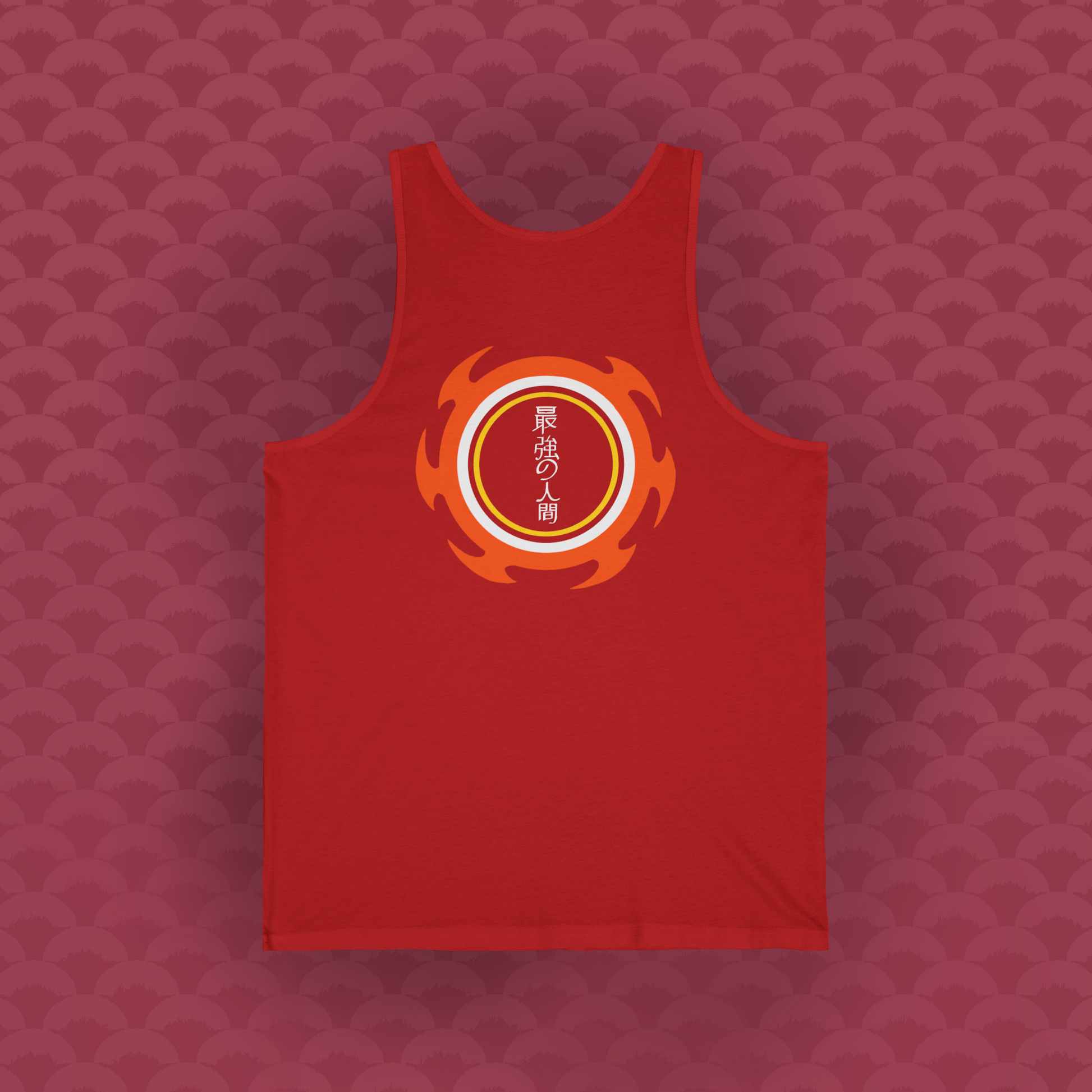 Tank-Top El Monasterio, variante roja "Pasión" de espalda