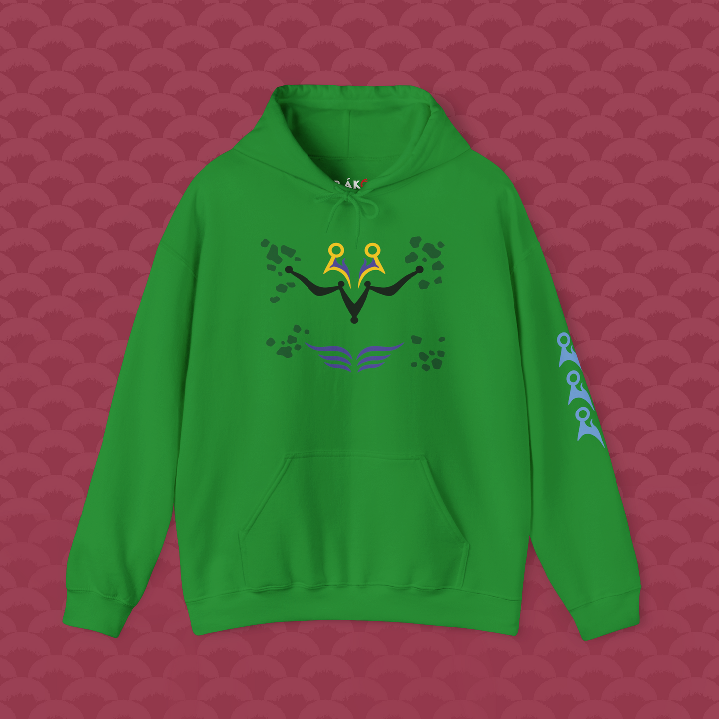 Hoodie La Perfección variante verde "Evolución" de frente