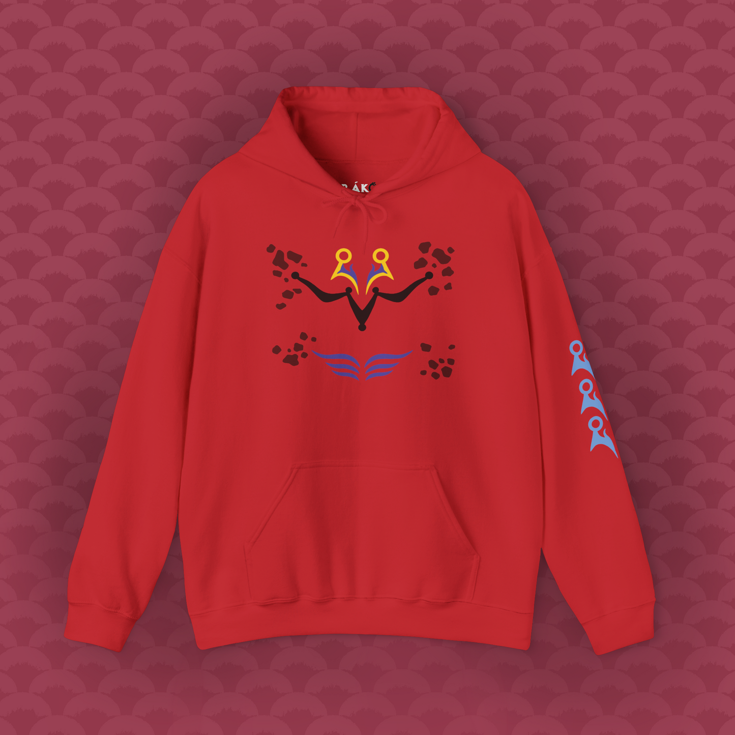 Hoodie La Perfección variante rojo "Máxima" de frente