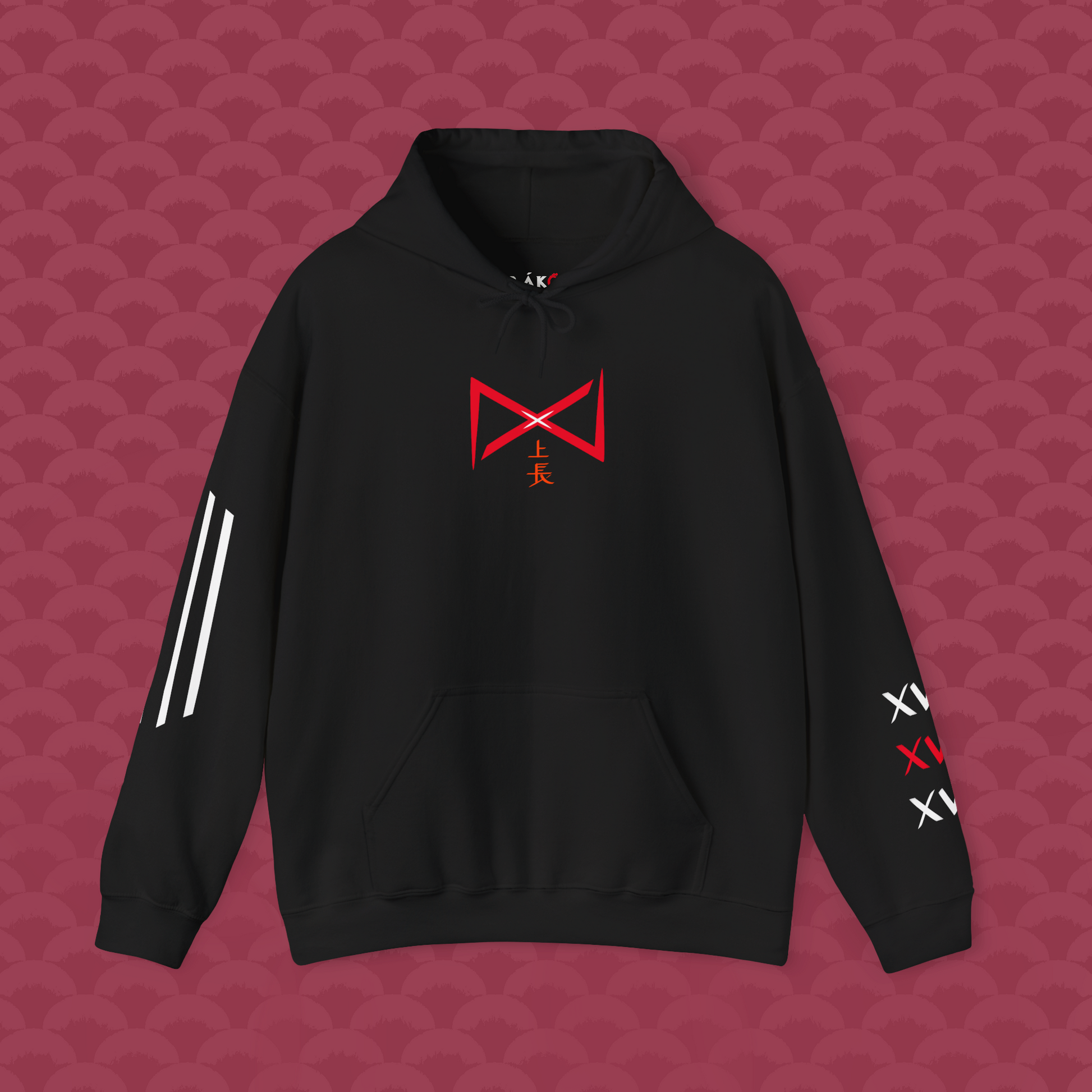 Hoodie Libertad Sintética, variante negra "Modelo 17" de frente